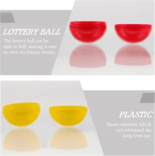 Miniatura 4 de Hemoton 25 bolas de bingo huecas de plástico, bolas de rifa que se abren para máquinas expendedoras y fiestas de cumpleaños, 1.6 in, color aleatorio