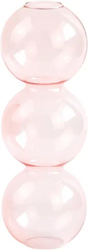 Miniatura 5 de Jarrón hidropónico de burbujas de vidrio transparente, jarrón de burbujas de estilo lindo de 7 pulgadas, jarrón floral único creativo para centros