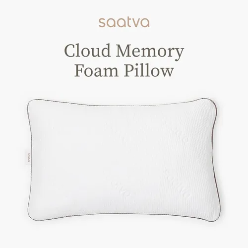 Miniatura 2 de Saatva Cloud - Almohada de espuma viscoelástica, almohada contorneadora y alta, relleno de espuma viscoelástica con gel triturado, perfecta