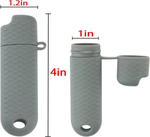 Miniatura 6 de Funda impermeable para encendedor BIC de 2 piezas, funda para encendedores regulares, tipo J6, supervivencia al aire libre, bolsa multiusos para Gris