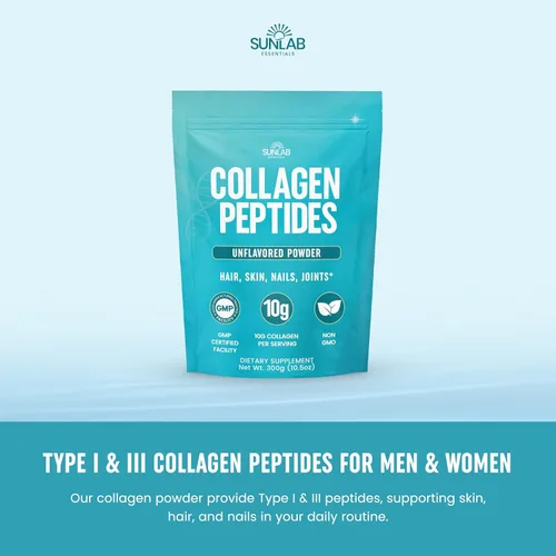 Miniatura 3 de Polvo de Péptidos de Colágeno Hidrolizado de Bóvino (Sin Sabor) Tipo I y III, Suplemento para Cabello, Piel, Uñas y Soporte Articular - Colágeno