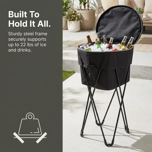 Miniatura 16 de Household Essentials Enfriador térmico de pie con bolsa de viaje, poliéster resistente