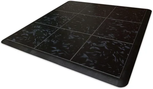 Miniatura 10 de Big Floors 3X3DKMAPLEFLOOR Kit de piso de baile modular entrelazado de plástico liviano (3' x 3'), roble oscuro, 21 piezas