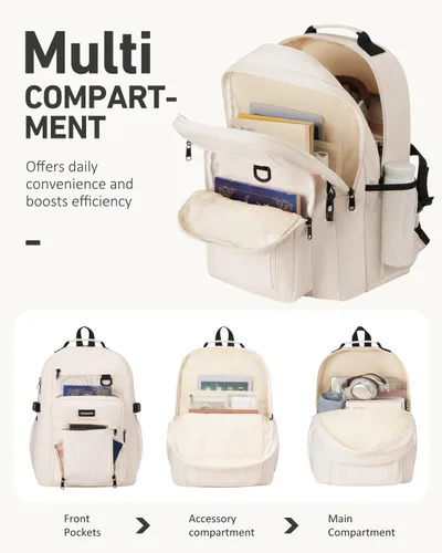 Miniatura 2 de Mochila escolar WINDARS para niñas y niños, linda mochila estética universitaria de 17.3 pulgadas para portátil, mochilas grandes casuales