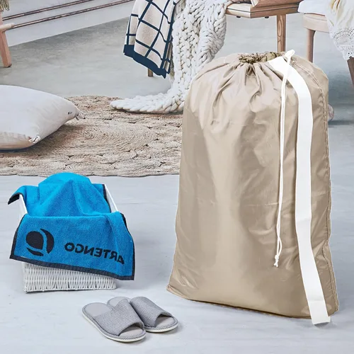 Miniatura 2 de HOMEST Bolsa de Lavandería de Nylon XL con Correa, Organizador Grande de Ropa Sucia, Se Ajusta Fácilmente a un Cesto o Canasta de Lavandería, Puede