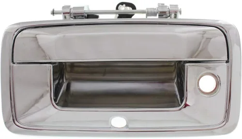 Para GMC Sierra 1500 Manija de puerta trasera 2014 2015 | Exterior | con orificio para llave y orificio de leva | Todos los tipos de cabina | Cromo