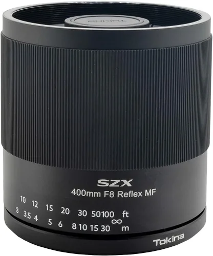 Tokina 634707 Lente teleobjetivo, lente de espejo, SZX Super Tele, 15.7 pulgadas (15.748 in), F8 Reflex MF, Nikon F-Mount, reflectante, enfoque