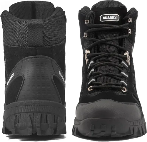 Miniatura 4 de SUADEX Botas con punta de acero para hombres y mujeres, botas de trabajo antideslizantes, botas de seguridad con punta compuesta