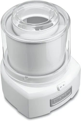 Miniatura 4 de Cuisinart Máquina para hacer helados, sorbete de 1.5 cuartos de galón, máquina de yogur congelado, doble aislamiento, blanco, ICE-21P1 y bandeja