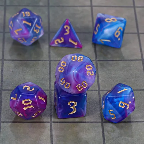 Miniatura 4 de CiaraQ DND Juego de Dados Poliédricos con Bolsa de Dados para Calabozos y Dragones RPG MTG Juegos de Rol de Mesa