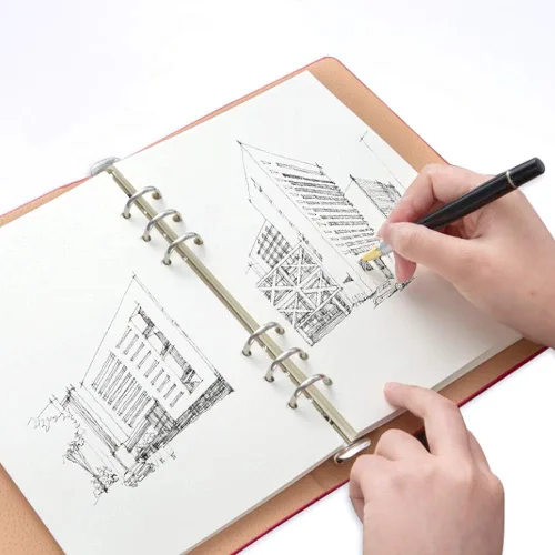 Miniatura 5 de Paquete de 3 Hojas en Blanco A5, Recambios para Planificador Filofax, Organizador, Archivadores, 6 Agujeros, Total 300 Hojas/600 Páginas, 100gsm