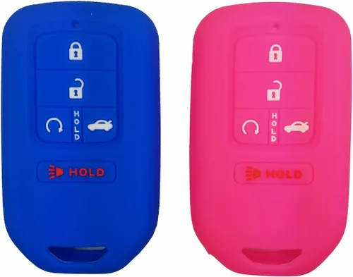 Miniatura 13 de 2 piezas Coolbestda - Estuche protector de silicona completa para llave de coche con control remoto de 5 botones para Honda Civic Accord Pilot CR-V
