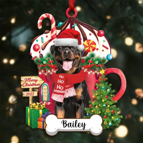 Miniatura 86 de Amantes de los perros de Navidad – Navidad de perros disponibles para muchos perros Shi Tzu – Adorno con forma personalizada, adorno de Navidad