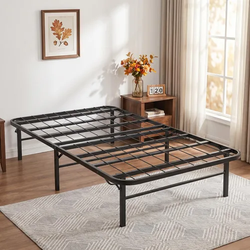 BestMassage | Base de cama individual | Metálica | Láminas de acero resistentes con 6 patas | Plegable | Resistente, no necesita somier | Fácil de