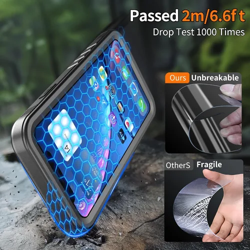 Miniatura 4 de Cozycase TOP - Funda impermeable militar IP68 para iPhone XR, resistente 360 a prueba de golpes, cuerpo completo, con protector de cámara