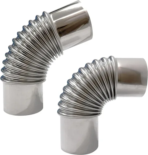 Juego de tubos de estufa de codo Tubo de estufa de 45 grados y 90 grados, estufa de tienda de campaña de 2.36 pulgadas, tubo de chimenea para escape