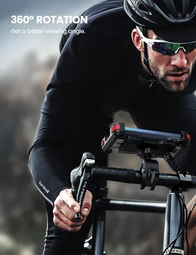 Miniatura 2 de Lamicall - Soporte de teléfono para motocicleta, soporte de teléfono para bicicleta - Abrazadera de manillar de instalación rápida para bicicleta