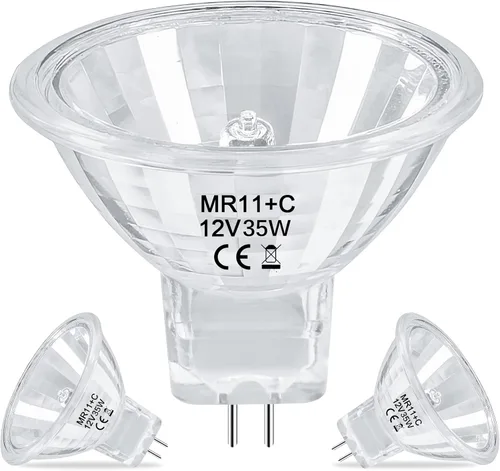 Miniatura 8 de Bombilla halógena MR11 de 20W 12V FTD con foco de larga vida útil, base GU4 de dos pines, bombilla MR11 regulable para paisaje, acento, luces