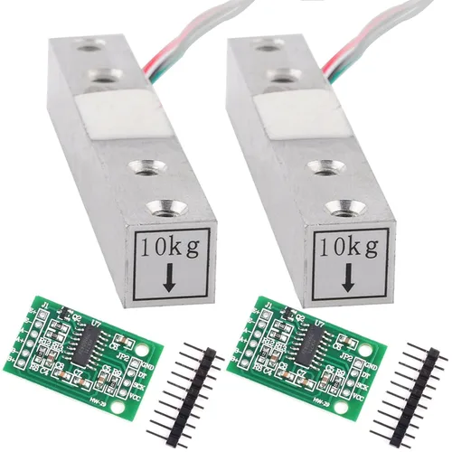 Miniatura 10 de 2 piezas de sensor de peso de celda de carga digital 1kg 5kg 10kg 20kg de alta precisión, celdas de carga miniatura para Arduino, electrónica DIY