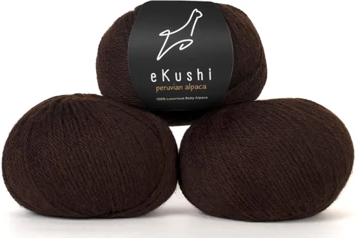 Miniatura 29 de 100% Hilo de Alpaca para Bebé para Tejer y Ganchillo - Juego de 3 Madejas de Hilo Premium DK - Ligero, Hipoalergénico y Térmico Hecho en Perú - N010