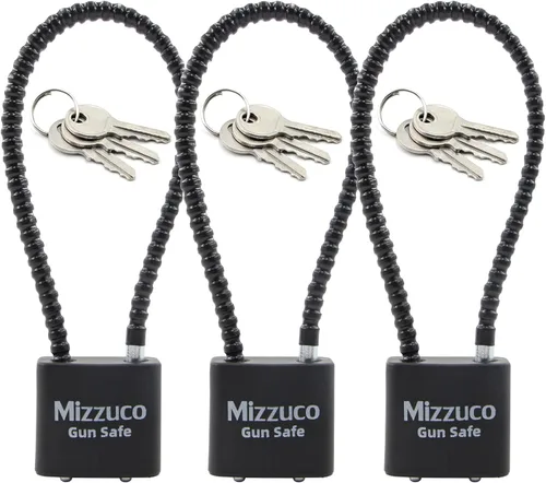 Miniatura 9 de Cerraduras de cable para pistola con llaves, operación simple, compatibles con pistolas, pistolas, rifles y escopetas, hogar y almacenamiento