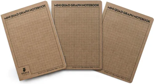 Miniatura 17 de KOALA TOOLS Mini cuaderno de papel cuadriculado 5" x 7", 60 pp. - Juego de cuadernos de campo cuadriculado, cuadrícula y gráficos - Para uso