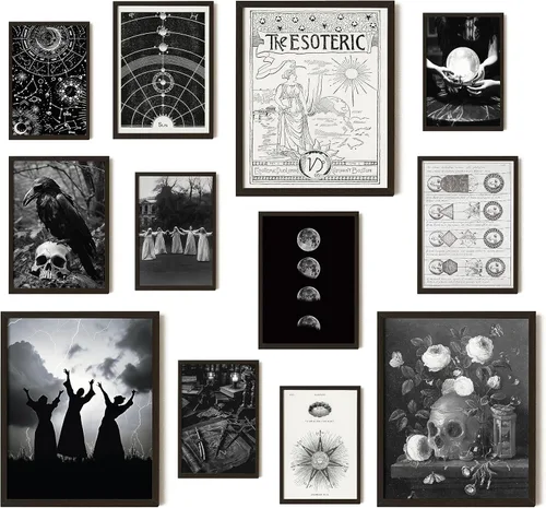 Miniatura 14 de 97 Decor Dark Academia Decor - Impresiones artísticas góticas victorianas para pared, imágenes estéticas oscuras, pósteres góticos espeluznantes