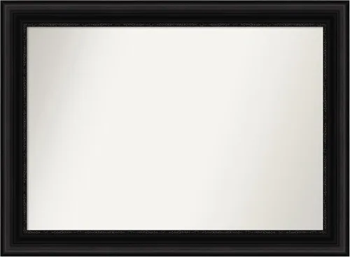 Miniatura 434 de Amanti Art Espejo personalizado, espejo de baño negro puente, espejo de pared o espejo de tocador de baño sobre el fregadero (26 x 26 pulgadas)
