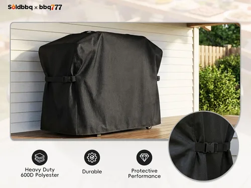 Miniatura 7 de Bolsa de transporte de 17 pulgadas y cubierta para parrilla Blackstone de 17 pulgadas con capucha, cubierta de poliéster 600D resistente, piezas