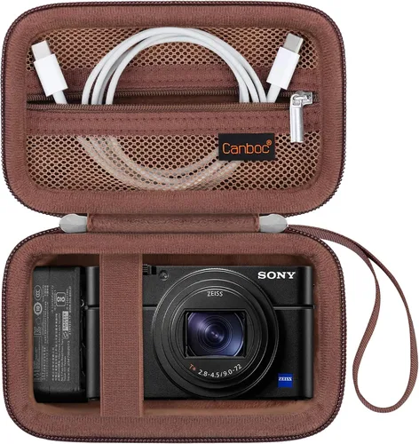 Miniatura 12 de Canboc Funda de transporte para cámara digital compacta Sony RX100 VII/ RX100 VI/ RX100 V/ RX100 IV/ RX100 III, bolsa para cámara de vlogging tipo