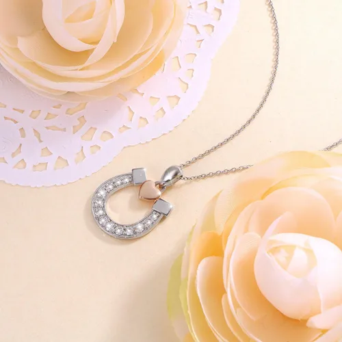 Miniatura 3 de FLYOW Collar de elefante, collar de gato, conejo, ne&herradura, collar de Jay azul, collar de plata de ley, collares de animales para mujer