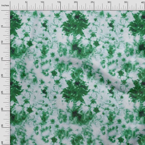 Miniatura 4 de oneOone Tela de algodón flexible verde Tie Dye costura proyectos manualidades impresiones de tela por Yard 40 pulgadas de ancho B4