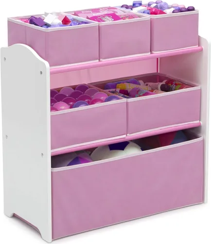 Miniatura 7 de Delta Children Set de juegos para niños pequeños de 4 piezas, Rosa/Blanco