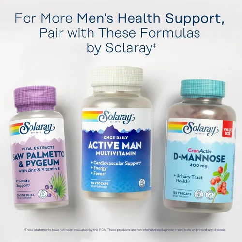 Miniatura 7 de SOLARAY Saw Palmetto y Pygeum - Saw Palmetto para hombres con corteza de Pygeum, zinc, vitamina E, aceite de semilla de calabaza - Suplementos