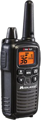 Miniatura 5 de Midland LXT600BBX4 FRS Walkie Talkies para Negocios - Radios de Dos Vías de Largo Alcance de 36 Canales con Auriculares y Base de Carga, Alertas