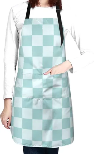Miniatura 17 de Perinsto Waterproof Apron With 2 Pockets Kitchen Chef Aprons Bibs For Cooking Baking Painting Gardening Grooming