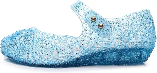 Miniatura 2 de Dongni Disfraces de princesa, zapatos planos de gelatina, sandalias de disfraces para fiestas de cumpleaños para niñas pequeñas, inspiradas
