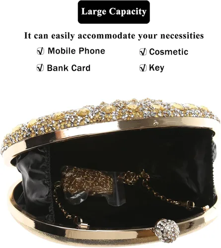 Miniatura 5 de COAIMANEY Bolso de mano brillante con purpurina para mujer bolso de noche bolso de hombro para boda fiesta de graduación