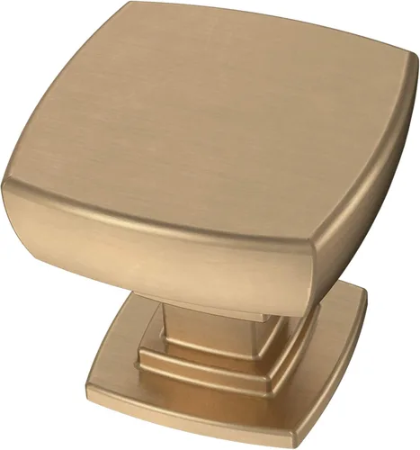 Miniatura 13 de Franklin Brass Parow - Perillas de gabinete (paquete de 5) Manijas de bronce champán para cajones de muebles de tocador, cocina, puerta, baño