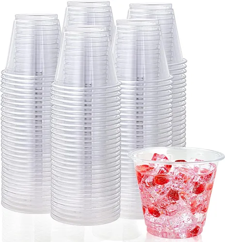 Miniatura 11 de Lilymicky Paquete de 200 vasos de plástico transparente de 10 onzas, vasos desechables para mascotas, perfectos para fiestas de cumpleaños, 200