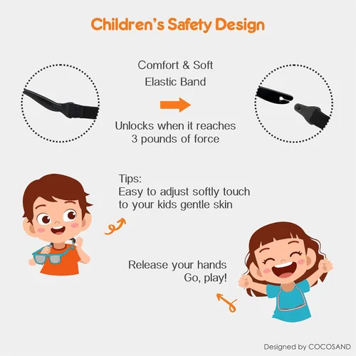 Miniatura 5 de COCOSAND Gafas de sol para niños pequeños con correa flexible TPE marco cuadrado protección UV400 para niños niñas y niños de 2 a 6 años