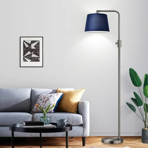 Miniatura 11 de Nintiue Lámpara de pie dorada regulable, bombilla LED Edison de 1000 lm incluida, lámparas de pie de arco para sala de estar con base de mármol