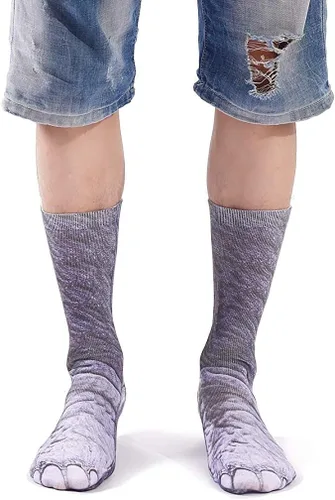 Miniatura 2 de Divertidos calcetines de patas de animales, calcetines novedosos locos 3D de pata de gato y perro, calcetines de Navidad para mujeres y hombres