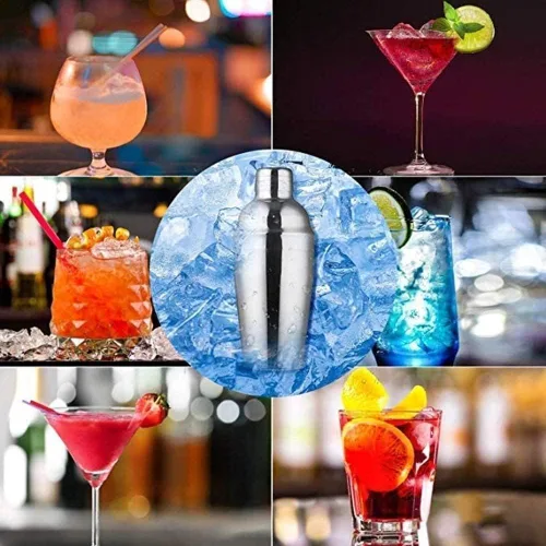 Kit de coctelera con soporte, herramientas de bar profesionales, coctelera de Martini, cuchara mezcladora, mezclador, medidor de medición, juego de