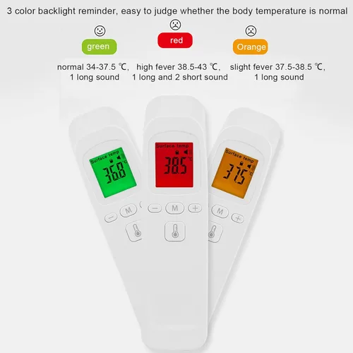 Miniatura 6 de Termómetro infrarrojo eléctrico digital sin contacto para hospital, termómetro de frente, termómetro digital para toda la familia con lecturas