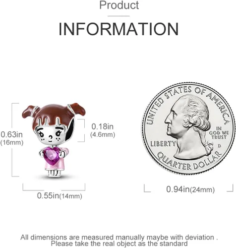 Miniatura 52 de Hapour Dijes de plata de ley 925 para pulseras, collar, joyería europea, colgante de cuentas para mujeres y madres