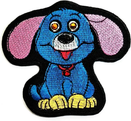 Miniatura 20 de Nipitshop - Parches de perro de pelo largo Shih Tzu con lazo rojo de dibujos animados de animales, parches para planchar con bordado de dibujos Dog9