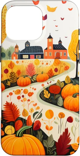 Miniatura 18 de iPhone 12 mini hojas otoño calabaza patrón otoño color hojas caso