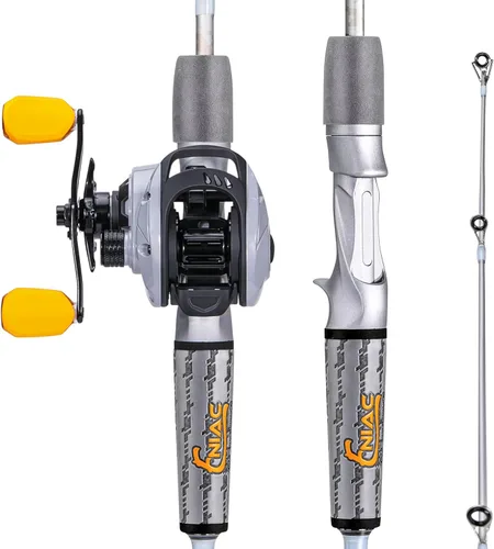 Miniatura 3 de Combos de caña de pescar giratoria y carrete Sougaiyang con manillas vacías de grafito de 2 piezas para pesca de bass Casting con zurdos