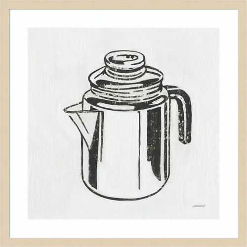 Miniatura 12 de Amanti Art Lienzo decorativo para pared enmarcado de 24 x 24 pulgadas, cafetera retro (cocina) por Kathrine Lovell, arte de pared de cocina